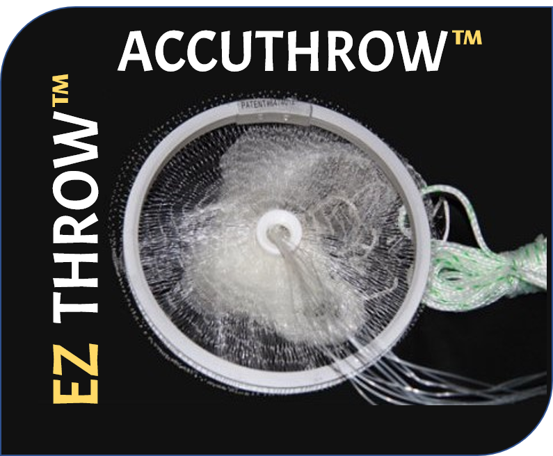 EZ THROW 750, Clear Mono, Non-Lead Weights, 4-ft radius (BAG ONLY) - Cast  Nets by Fitec