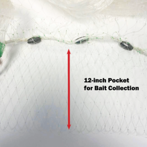 Taped cast net - side by side comparison.  This is a side by side  comparison of a Fitec cast net with and without tape. Both are the same  mesh size, a